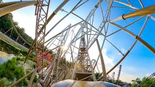 Hyperia Roller Coaster Thorpe Park Multi Angle POV Front Seat Back Seat Rider Cam [upl. by Irim]