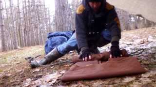 Waterproofing a Canvas Bed Roll Part 2 Setting up and repacking [upl. by Polky]