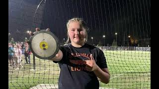 Wellsville sophomore Kaylee Oswald wins New York State championship in shot put [upl. by Utta]