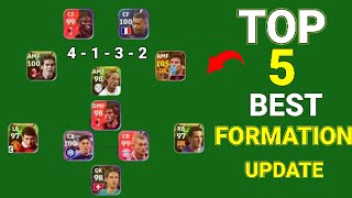 TOP 5 BEST FORMATIONS UPDATE IN EFOOTBALL 2024 MOBILE  4132 Formation Efootball 2024 [upl. by Dorcus778]