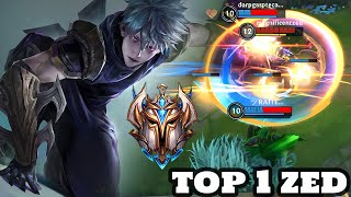 Wild Rift Zed  Top 1 Zed Gameplay Rank Challenger [upl. by Ailey851]