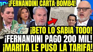 BOMB4 FILTRAN CARTA SECRETA DE FERNANDINI Y BETO Q DESTAPA COIMA DÓLARES A MARITA Y JEFERSON MORENO [upl. by Ailhat]