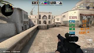 GeForce GT 1030  AMD A67400K  CSGO FPS Test Dust 2 Low [upl. by Novyaj]