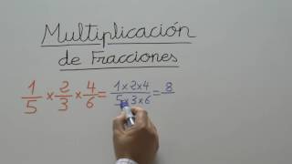 Multiplicación de varias fracciones [upl. by Vookles]