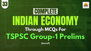 Complete Indian Economy through MCQs for TSPSC Group1 Prelims Five year Plans Part 4 [upl. by Anauqaj]