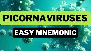 Picornaviruses  Easy Mnemonic [upl. by Nonnah]