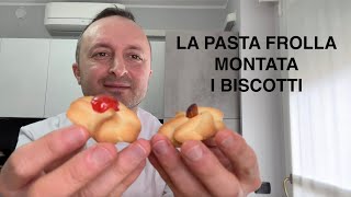 BISCOTTI DI PASTA FROLLA MONTATA BISCOTTI DA TE PASTICCINI FRIABILI [upl. by Gent92]