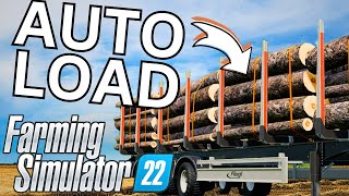 Auto Load LOGS In Farming Simulator 22 Fliegl Timber Autoload Mod Review [upl. by Nehepts]