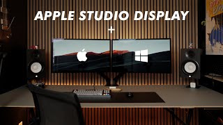 On Paper This Is A Terrible Idea  Windows amp macOS Simultaneously on 2 Apple Studio Displays [upl. by Seuqramed]