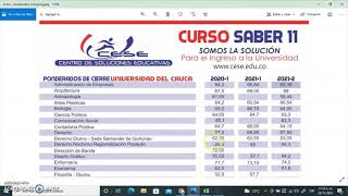 ¿ Cómo calcular ponderados para la Universidad del Cauca [upl. by Noletta]