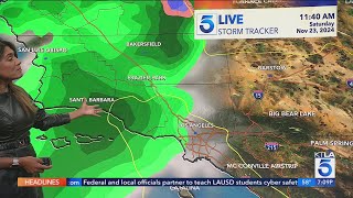 Temperatures to remain cool for the weekend with chances of rain in Southern California [upl. by Drofnelg]