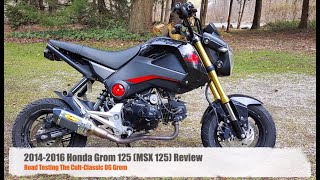 20142016 Honda Grom 125 MSX 125 Review  Riding The OG Grom  Mods TopSpeed Specs [upl. by Adlanor]