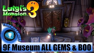 Luigis Mansion 3  ALL GEMS amp BOO Location  9F Unnatural History Museum [upl. by Licha]