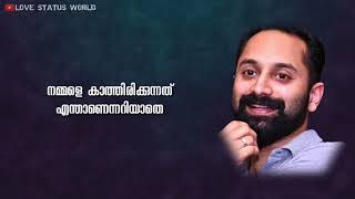 Malayalam Dialogue WhatsApp Status  Fahad Fazil  New WhatsApp Status Malayalam [upl. by Sigfrid629]