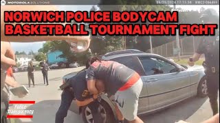 Norwich Police Bodycam Basketball Tournament Fight [upl. by Shiau857]