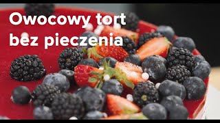 Owocowy tort bez pieczenia  Przepis Wszystkiegoslodkiegopl [upl. by Lenej]