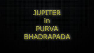 JUPITER in Purva bhadrapada hindi vedic astrology [upl. by Suchta]