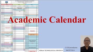 Academic Calendar KTUBTech 202425  Plan your Semester1 CK Karunakaran [upl. by Melba]