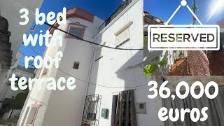 SOLD Spanish Property for Sale 3 bedrooms with roof terrace 36000 euros in Castil de Campos [upl. by Airym297]