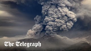 Russian volcano erupts after 70 magnitude earthquake [upl. by Inttirb546]