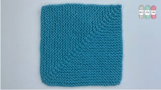 How to Knit a Mitred Square  Hand Knitting Tutorial [upl. by Nelav980]