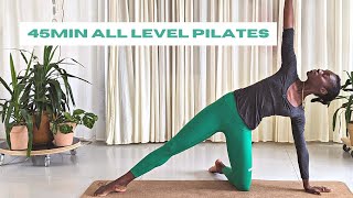 45MIN FULL BODY PILATES WORKOUT  AT HOME PILATES  GREAT FOR EVERYBODY [upl. by Yrekaz]