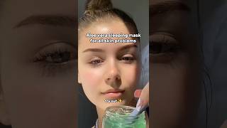 Aloe Vera sleeping mask for all skin problems  Aloe vera benefits skincare beautyhacks shorts [upl. by Tenaej]