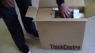 Unboxing the Lenovo Thinkcentre Edge 73SF slimline desktop PC [upl. by Yrrot299]