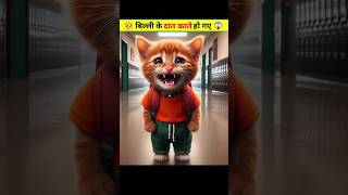 बिल्ली के दात काले हो गए 😍😱 cat cute shorts [upl. by Adnaugal]