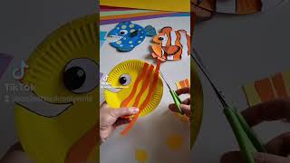 Rybki z papieru praceplastyczne kreatywnezabawy crafts papercraft craftforkids diycrafts [upl. by Gus]