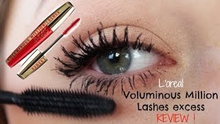 Loreal Voluminous Million Lashes excess mascara REVIEW amp DEMO [upl. by Obel84]