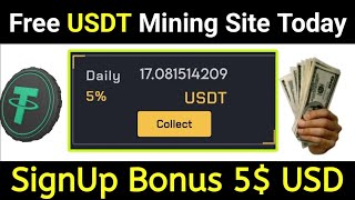 Free USDT Mining Site Today  Free Dollar Earning Website  Free USDT Earning Website [upl. by Vivyan779]