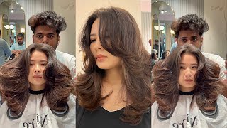 BUTTERFLY HAIRCUT TUTORIAL STEP BY STEP LAYERD HAIRCUT BUTTERFLY HAIRCUT INSTAGRAM HAIRCUT [upl. by Venita]