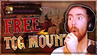 Asmongold Gets a Blazing Hippogryph TCG Mount From a Viewer [upl. by Xam]