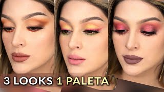 3 LOOKS 1 PALETA MORPHE 3503 Maquillaje y Primeras Impresiones [upl. by Nellda]