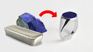 How to make a signet ring from scratch  Handmade mens signet ring [upl. by Nosnev]