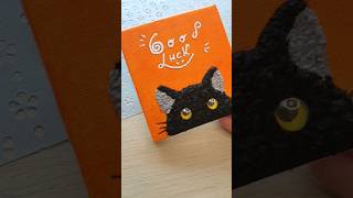 🐈‍⬛Easy Halloween paintingdecor🎃Black Cat TexturedTissue paper art on canvas shorts art gift [upl. by Delacourt]