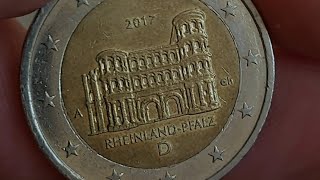 Germany 2 euro 2017 Porta Nigra RhinelandPalatinate  RHEINLANDPFALZ [upl. by Mall]