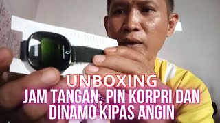 Unboxing Jam Tangan Pin Korpri dan Dinamo Kipas Angin unboxing [upl. by Bowlds710]