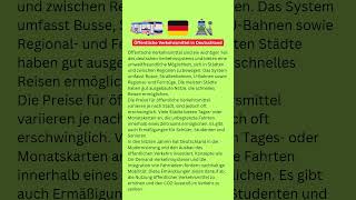 Öffentliche Verkehr in Deutschland lernedeutsch learngerman germanlessons foryou [upl. by Zipporah]