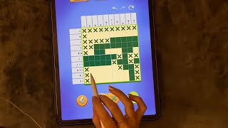 😴 iPad ASMR  🧩 With Nonogramspicross puzzles 🧩  writing sounds  clicky whispers [upl. by Nahshunn]