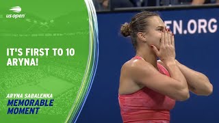 Aryna Sabalenka Celebrates Too Early  2023 US Open [upl. by Arua]