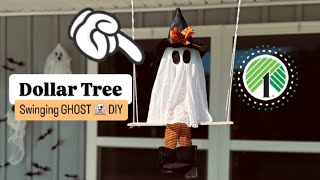 Viral 🤯Dollar Tree Swinging 👻✨GHOST dollartree diy decorhacks hacks halloween decoration [upl. by Kwon]