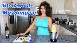 How to make mayonnaise at home with blender Easy mayo recipe Homemade mayonnaise recipe [upl. by Kreiker]