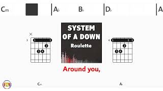 SYSTEM OF A DOWN Roulette FCN GUITAR CHORDS amp LYRICS [upl. by Senaj]