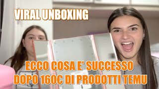 ECCO COSA E SUCCESSO DOPO 160€ DI PRODOTTI VIRALI TEMU  MEGA UNBOXING HAUL MargheGiulia [upl. by Ardnahsal]