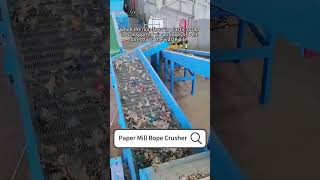 Waste residue treatment equipment at the end of paper mill recycling machine wasteshredder [upl. by Solegnave]