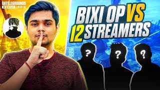 12 Streamers Shocked by Bixi Op Skills 🔥  Bixi Op vs Streamers  BGMI [upl. by Ecnatsnok]