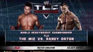 WWE 12  TLC Match Randy Orton vs The Miz at Tables Ladders Chairs [upl. by Weigle885]