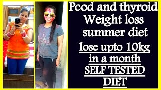 PCODPCOS Summer Diet Plan for Weight Lose  How To Lose Weight Fast 10 kgs in 1 Month in PCOS [upl. by Cahan]